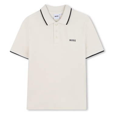 BOSS playera Polo para niño y adolescente beige